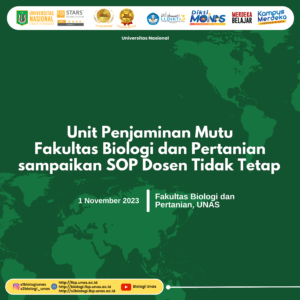 Read more about the article Unit Penjaminan Mutu Fakultas Biologi dan Pertanian sampaikan SOP Dosen Tidak Tetap