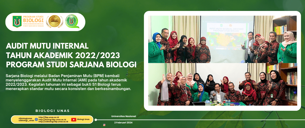 Read more about the article Audit Mutu Internal Program Sarjana Biologi UNAS: Peningkatan Kualitas dalam Tahun Akademik 2022/2023