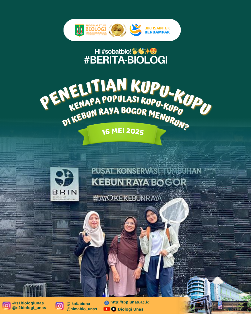 Penurunan Populasi Kupu-Kupu di Kebun Raya Bogor: Penelitian Mahasiswa Biologi UNAS Ungkap Dampak Perubahan Lingkungan