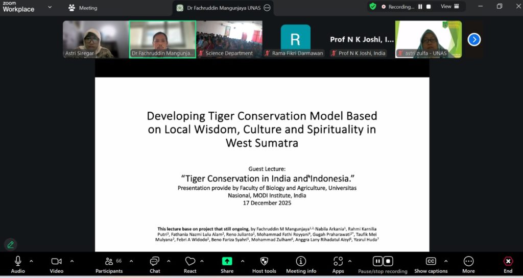 FBP dan MODI Institute India berbagi pengalaman konservasi harimau di Indonesia dan India