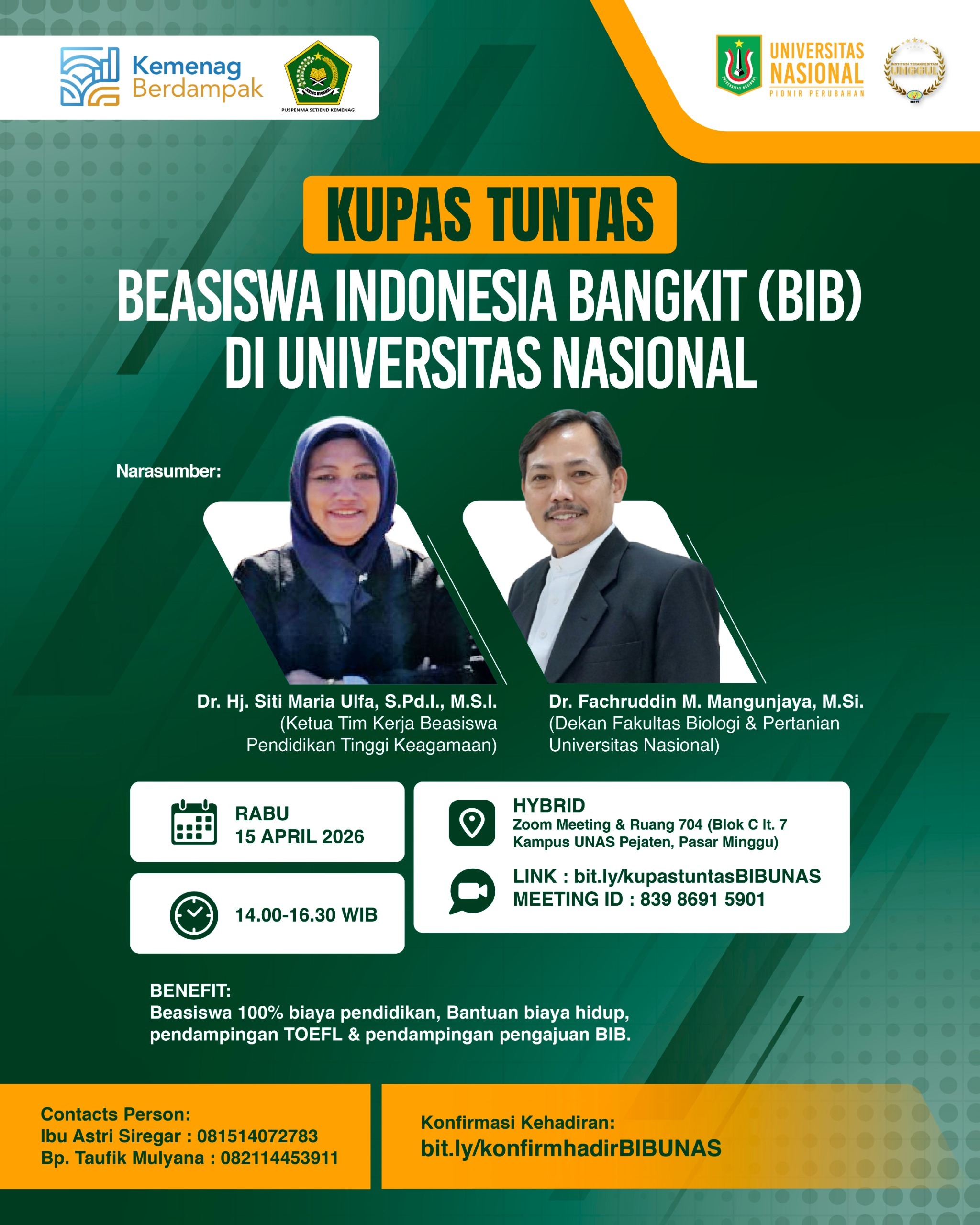Kupas Tuntas! Sosialisasi Indonesia Bangkit (BIB) di Universita Nasional